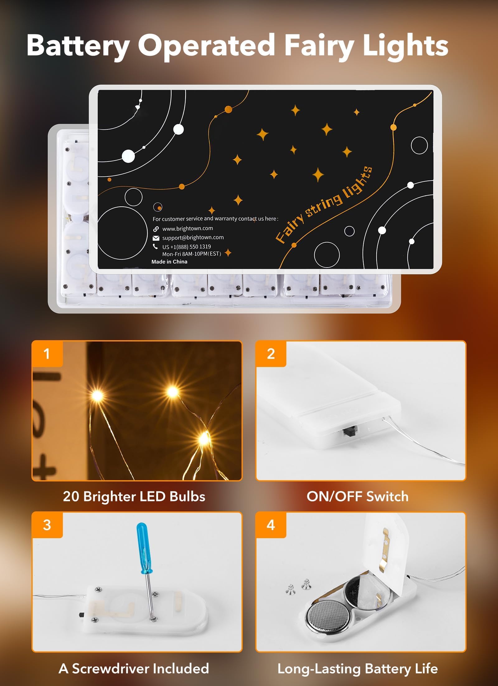 12 Pack LED Fairy Lights Battery Operated - 7ft 20 LED Firefly Silver Wire String Lights for Wedding, Party, Bedroom, Patio, Christmas Decor (Warm White) | Perfect for DIY Home Decor, Garden Lighting, and Holiday Displays