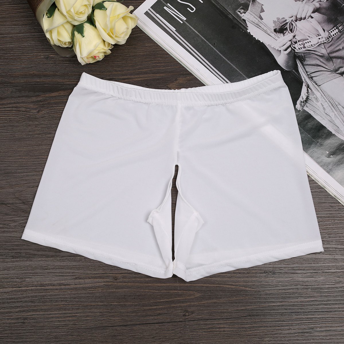 Sexy Sheer Mesh Women's Boy Shorts - Stretchy Lace Panties & Underwear for Comfort & Style - Perfect for Sleepwear, Lingerie, and Intimate Moments