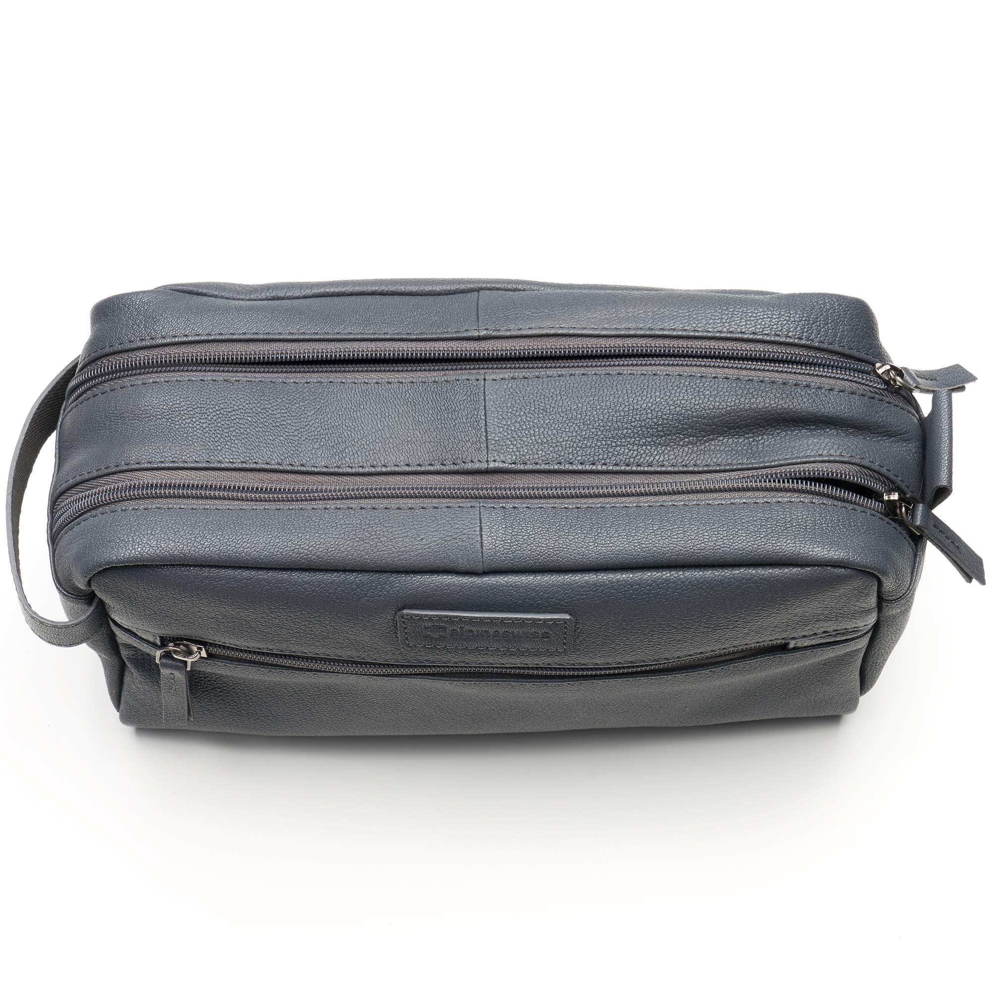 Premium Alpine Swiss Sedona Genuine Leather Toiletry Bag - Waterproof Travel Shaving Kit & Dopp Kit for Men | Perfect for Business Trips, Gym, Camping & Weekend Getaways