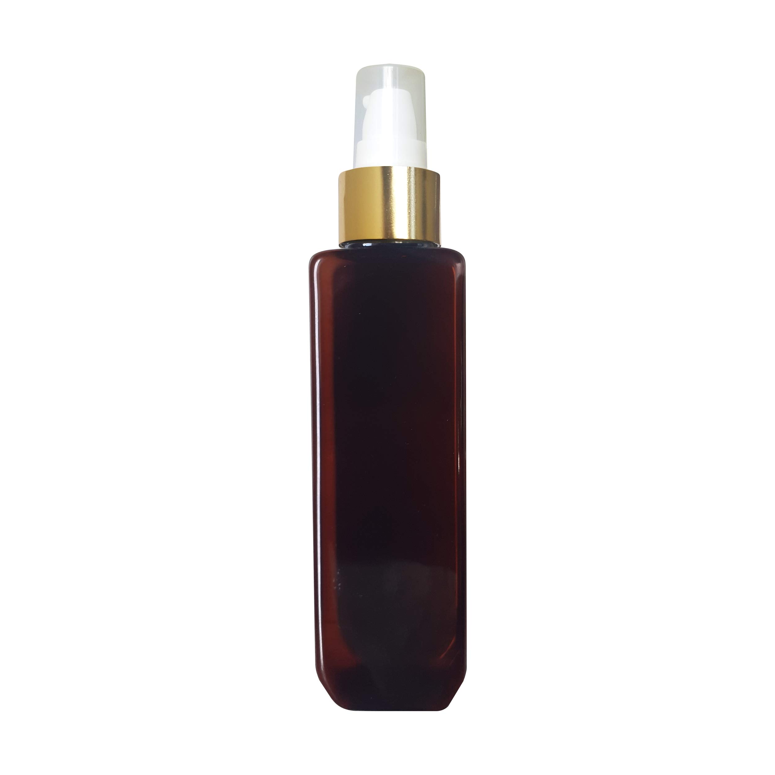 MARKSCLEAR Zenvista 200ml Amber Empty Pump Bottle (Pack of 3) - Refillable Cosmetic Dispenser for Shampoo, Hair Oil, Sanitizer & Essential Oils | Perfect for Travel, Salon Use & DIY Beauty Products
