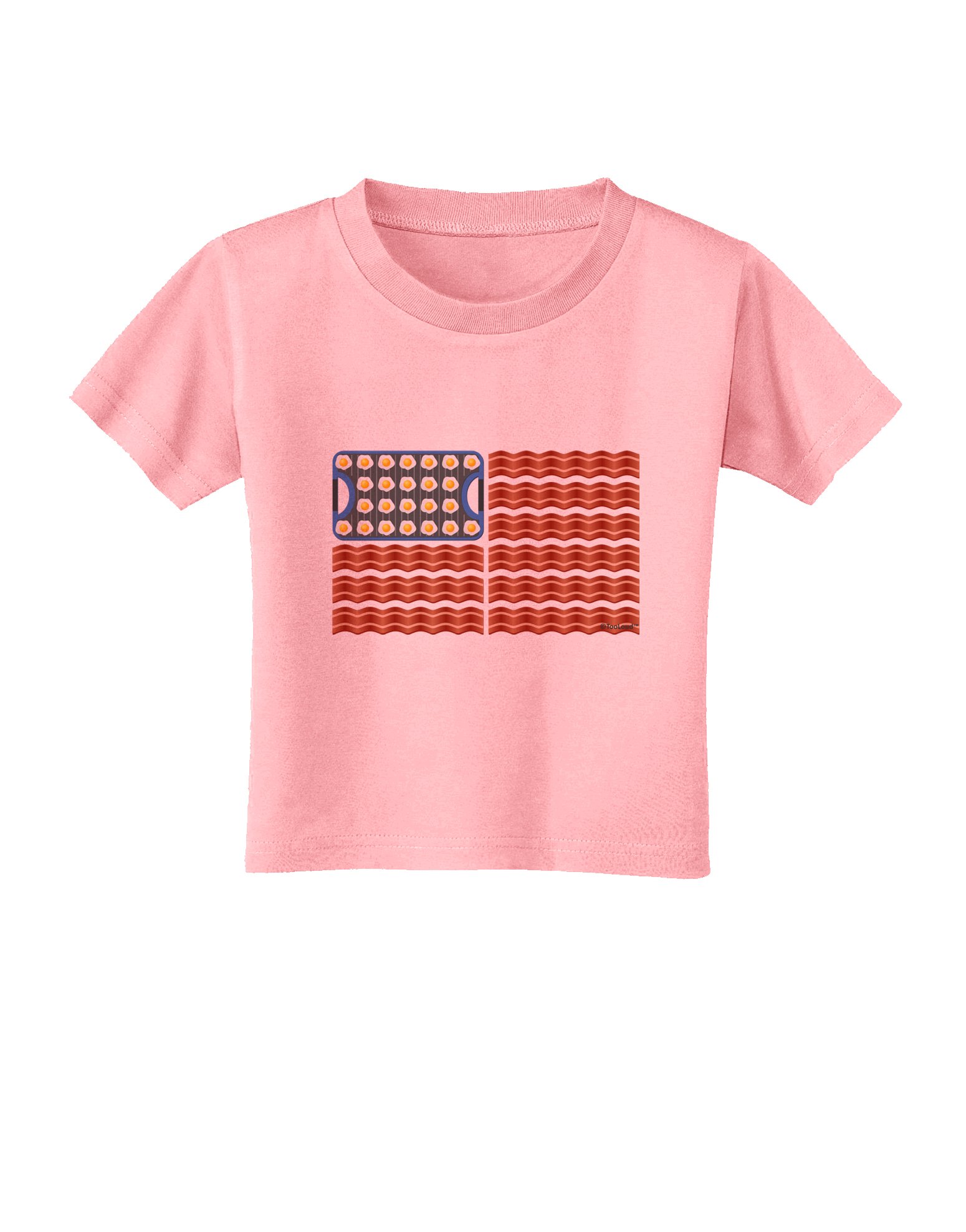 TOOLOUD Bacon & Eggs Toddler T-Shirt - American Breakfast Style for Kids