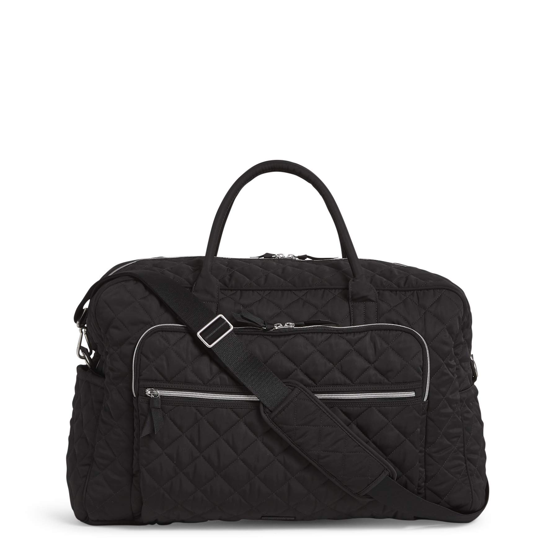 Vera Bradley Women's Performance Twill Grand Weekender Travel Bag - Spacious Carry-On Luggage for Women, Black, One Size - Perfect for Weekend Trips, Business Travel & Overnight Stays