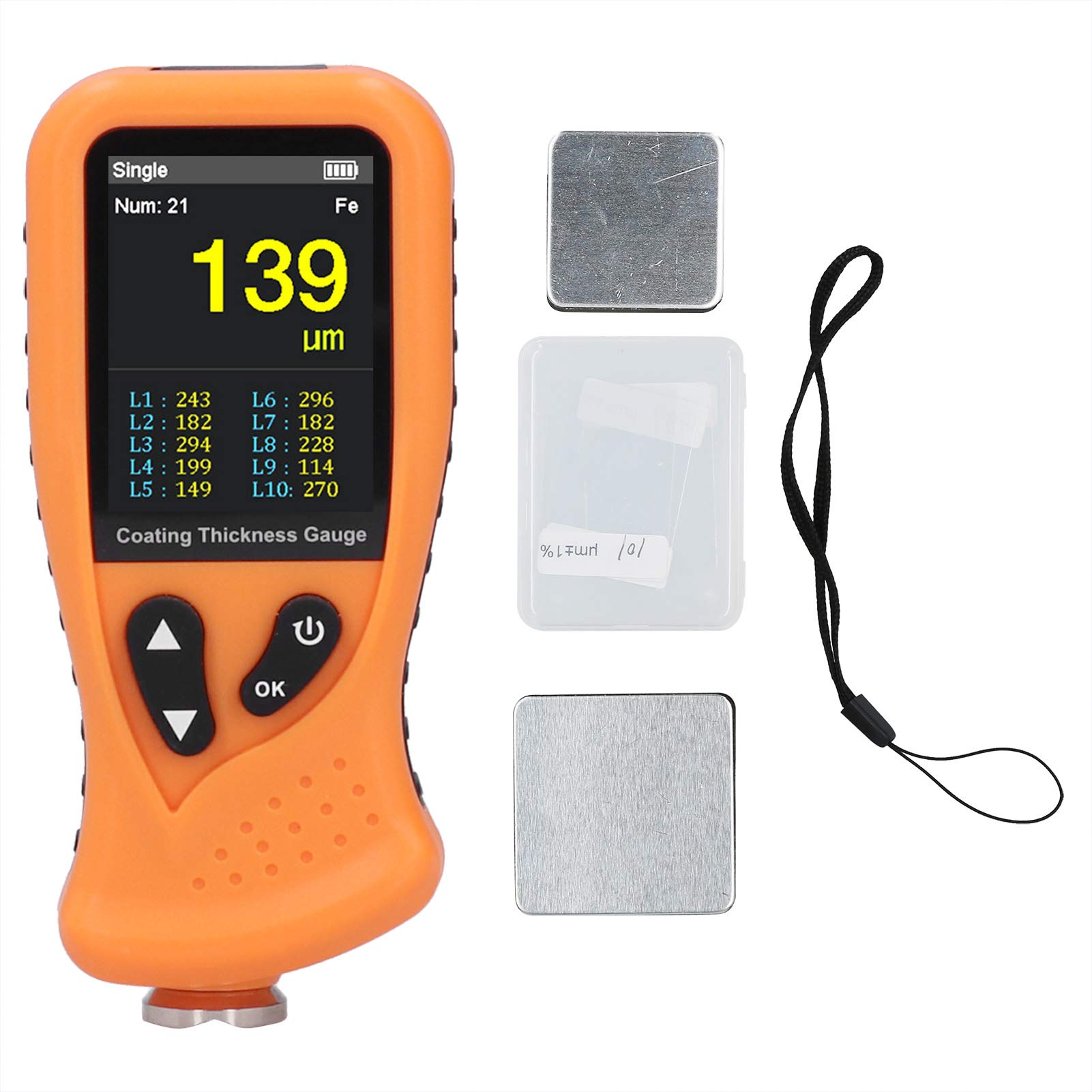 Professional 01 Coating Thickness Gauge - Digital Paint Tester for Manufacturing & Chemical Industry | Accurate Metal, Plastic & Wood Surface Measurement for Quality Control & Inspection