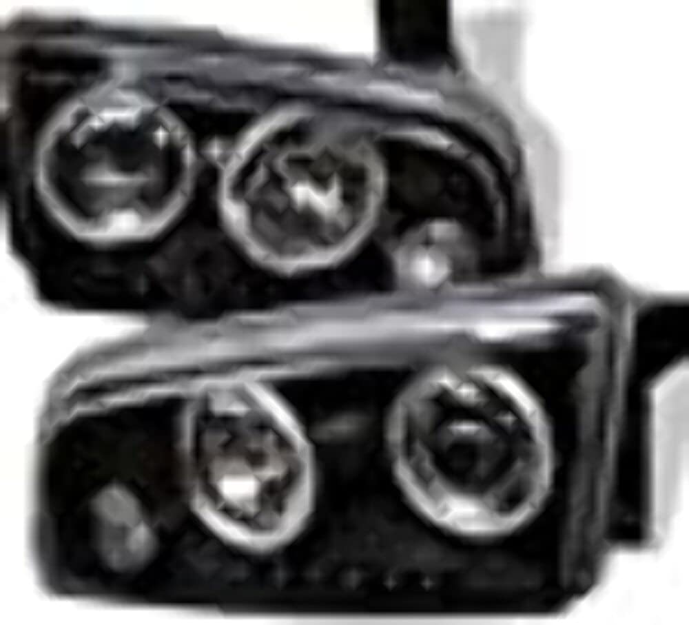 Spyder Auto 5009739 LED Halo Projector Headlights - Black/Clear - High Performance Lighting for Night Driving & Off-Road Vehicles