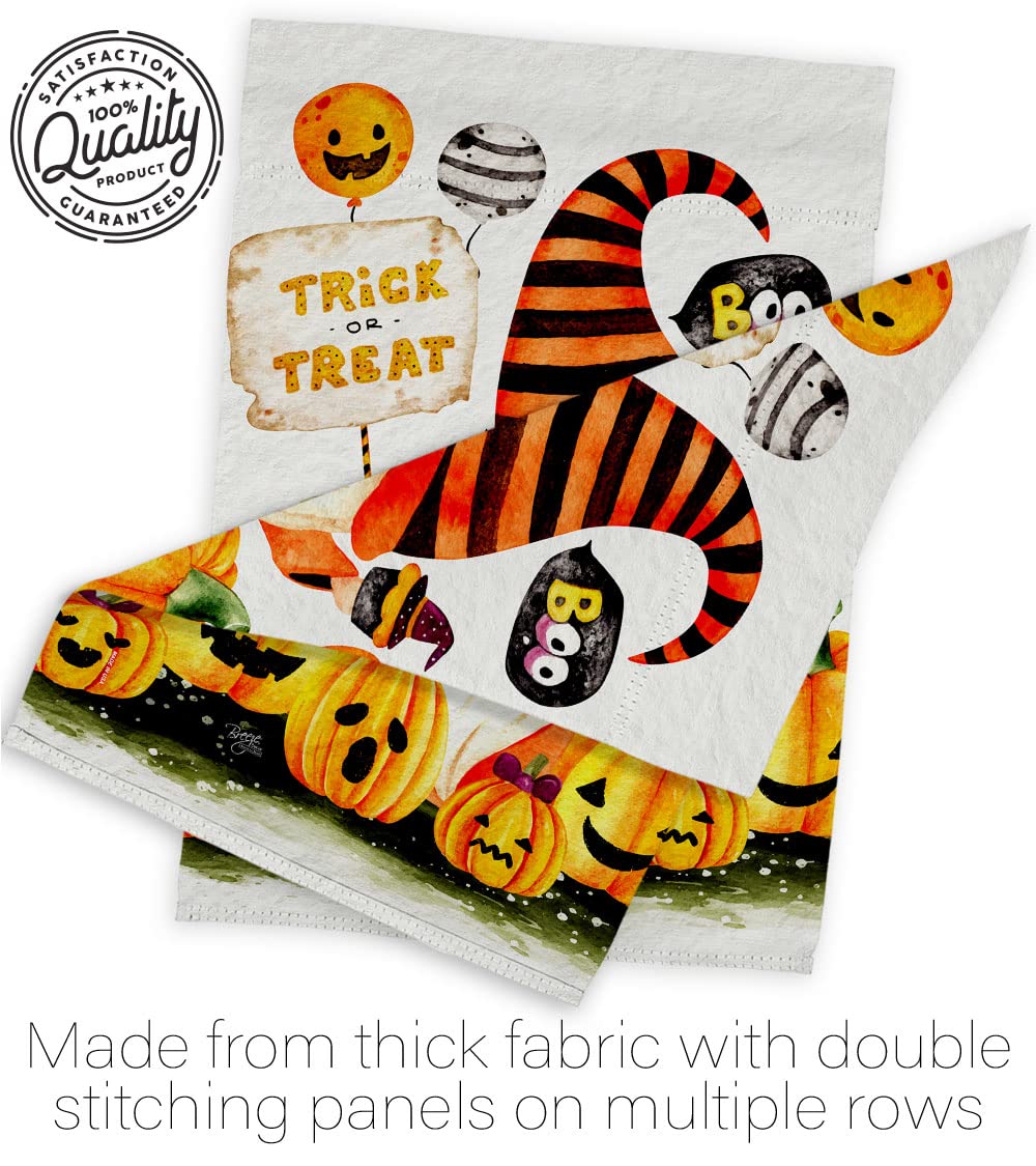 Boo Gnome House Flag - Double-Sided Fall & Spring Garden Decor for Yard