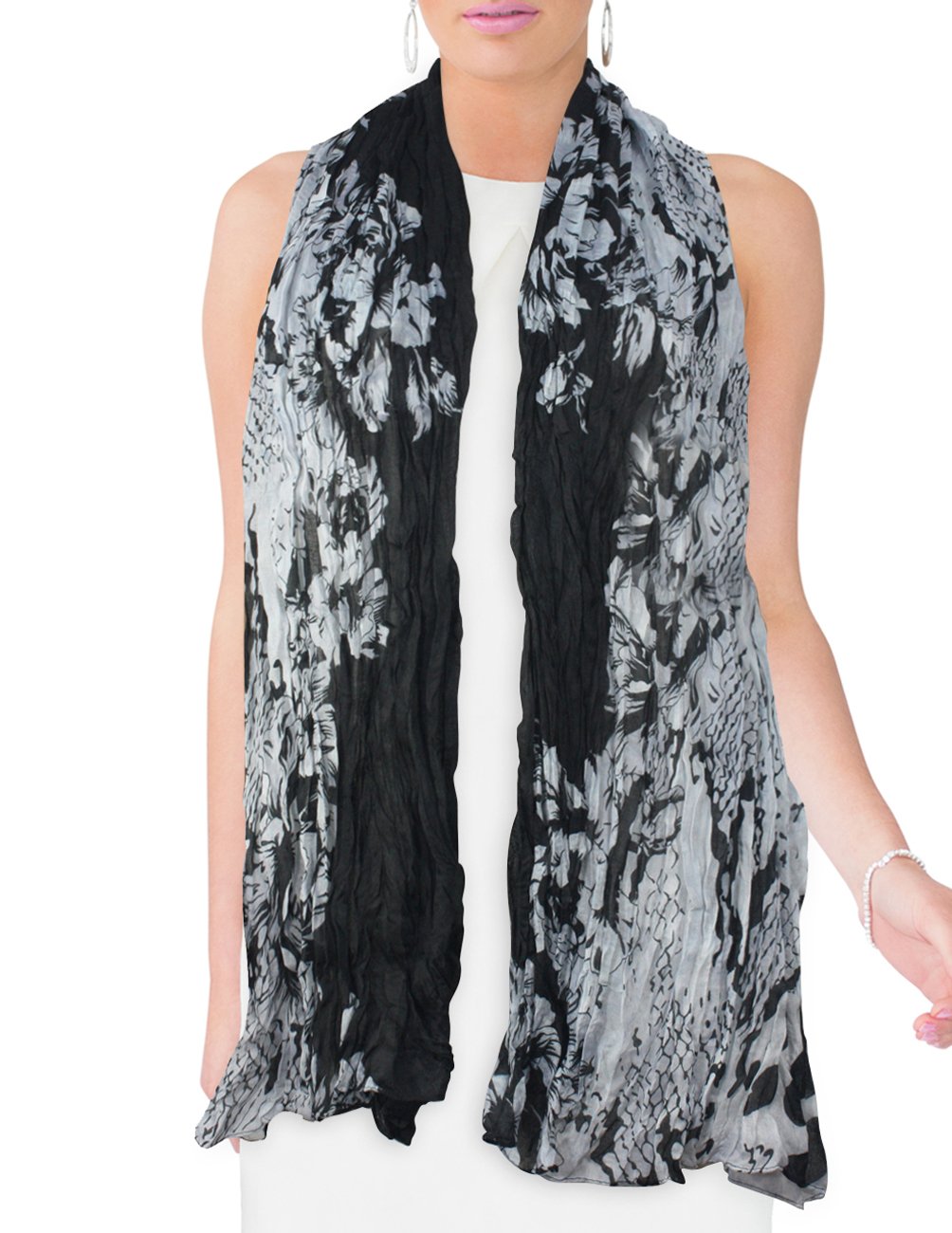 Fashionable Rose Leopard Print Chain Link Scarf Sarong - Stylish Streetwear Accessory for Beach, Festival & Everyday Outfits