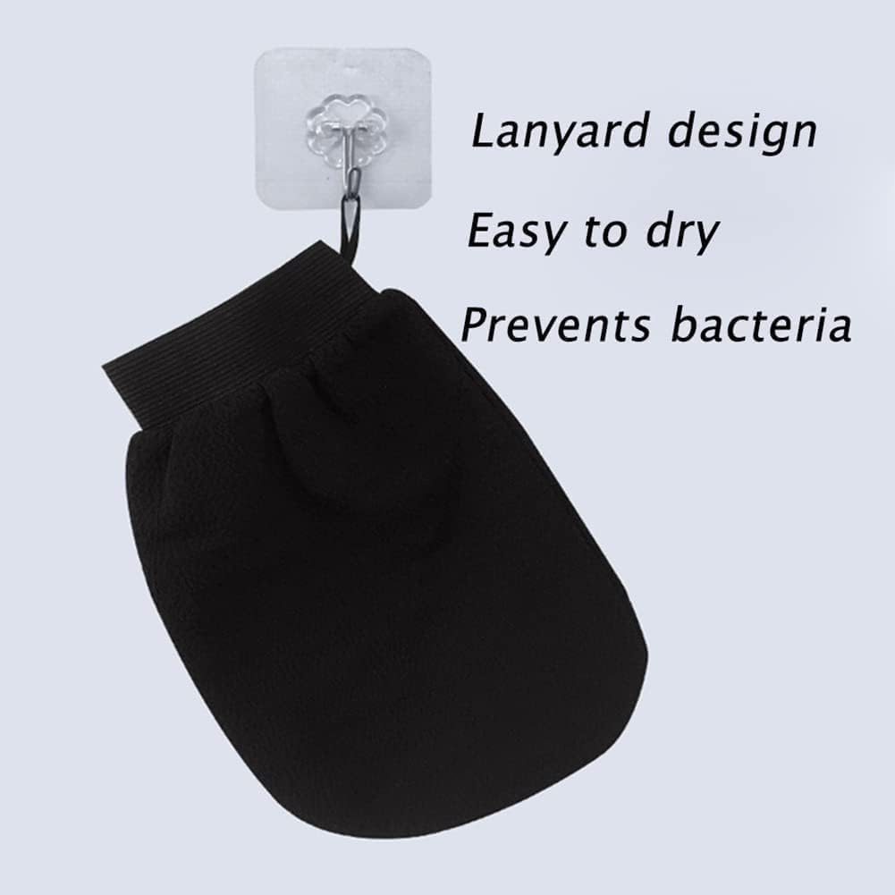 Korean Exfoliating Gloves for Men & Women - Deep Cleansing Body Scrub Mitts for Dead & Dry Skin Removal - Perfect for Shower, Bath & Spa Exfoliation
