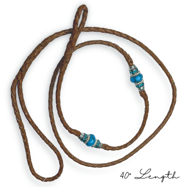 Premium Kangaroo Leather Beaded Dog Show Lead - Durable Training Leash for Professional Handlers & Competition - Perfect for Dog Shows, Training Sessions & Outdoor Walks