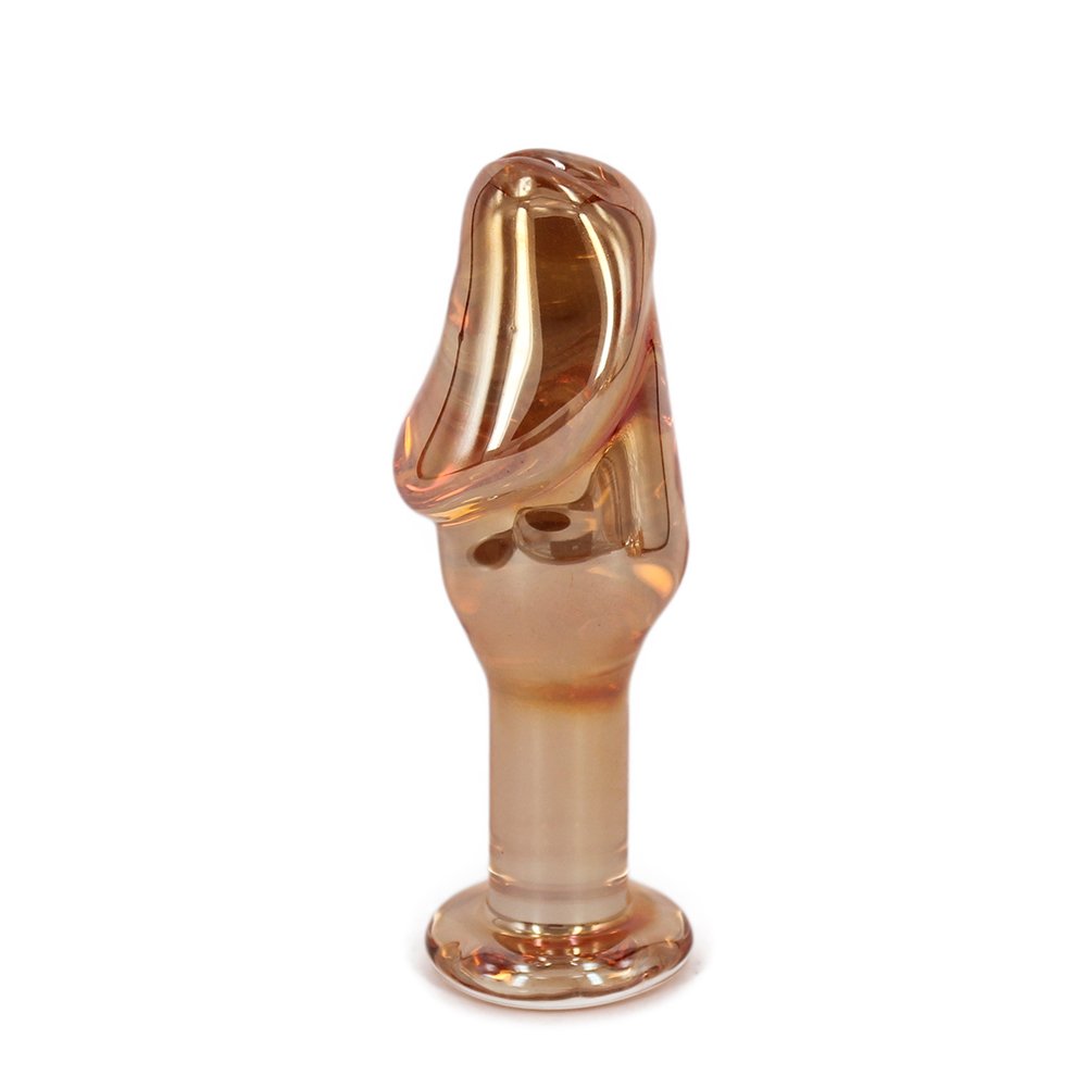 Premium Glass Pleasure Wand Dildo - Smooth Anal Sex Toy & Butt Plug (Small) - Perfect for Solo Play, Couples Exploration & Sensual Massage