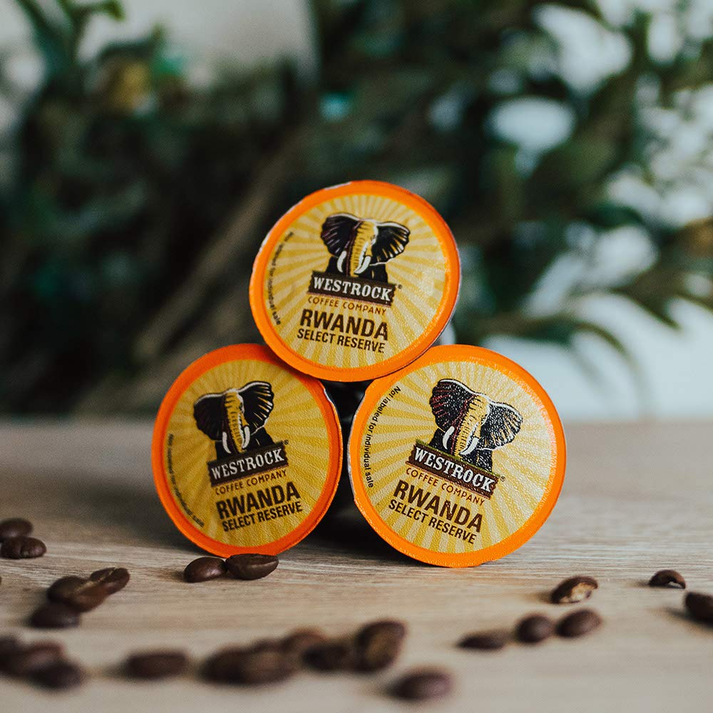 Westrock Coffee Company Rwanda Select Reserve Single Serve Coffee Cups - Dark Roast, 12 Count | Premium K-Cup Pods for Keurig Brewers | Perfect for Office, Home & Travel Use