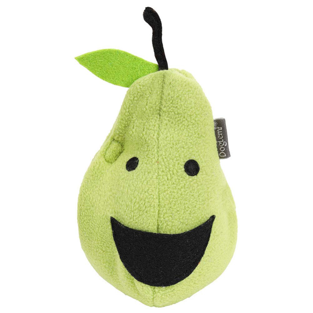 Balacoo 3-Piece Fruit Dog Chew Toy Set - Plush Squeaky Pear, Apple & Banana Pet Toys for Cats & Dogs - Interactive IQ Treat Feeder & Training Toy for Puppies & Kittens - Perfect for Playtime, Teething Relief & Mental Stimulation