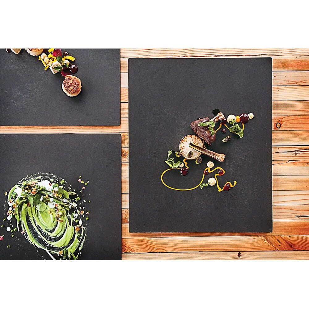 Epicurean Slate Serving Board 17.75 x 14 Inches - Large Charcuterie Cheese Cutting Board for Entertaining, Kitchen & Party Platter - Perfect for Wine & Cheese Nights, Appetizers & Charcuterie Displays