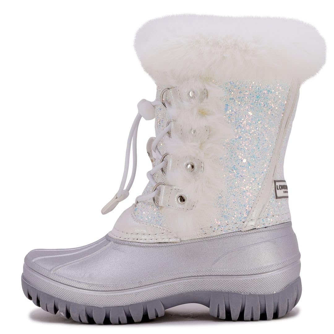 LONDON FOG Girls' Winter Snow Boots - Warm Lined Cold Weather Boots for Toddler & Youth - Perfect for Snow Play, School & Outdoor Activities