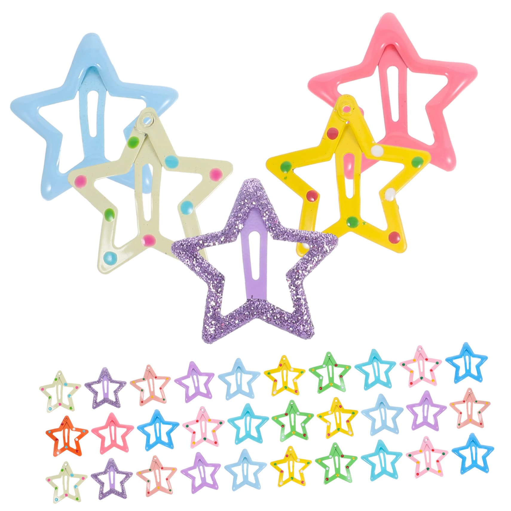 50pcs Star Shape Hair Clips for Girls - Cute Metal Hair Barrettes & Hair Accessories Set for Kids - Perfect for School, Parties & Daily Styling