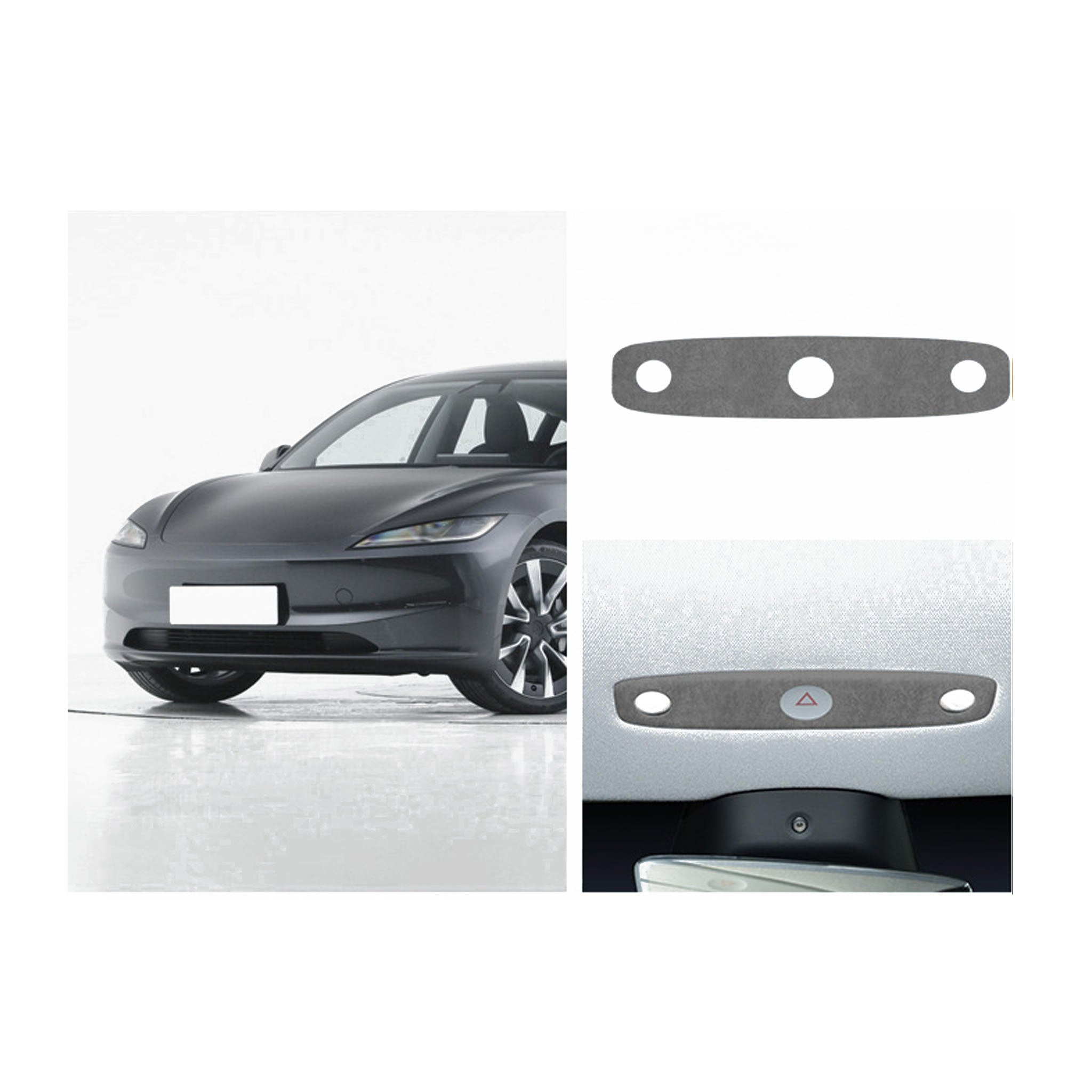 Tesla Model 3 Highland & Model Y Juniper Alcantara Interior Reading Light Wrap Sticker (2024+) - Premium Car Accessories for Night Driving & Interior Customization