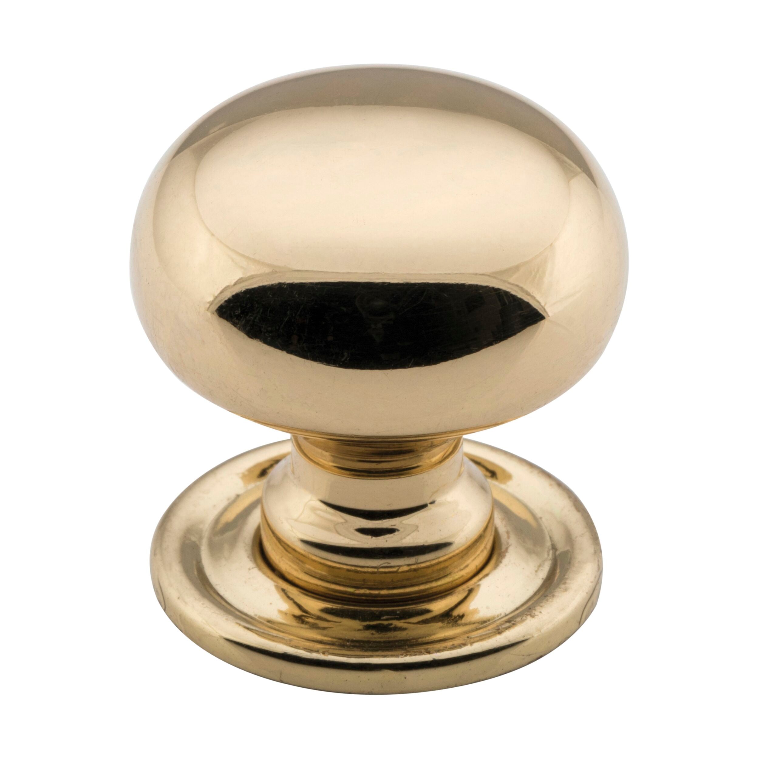 3651 Polished Brass Cupboard Knob Sheet - D25xP27mm - Perfect for Kitchen Cabinets, Dressers & Furniture Hardware Upgrade