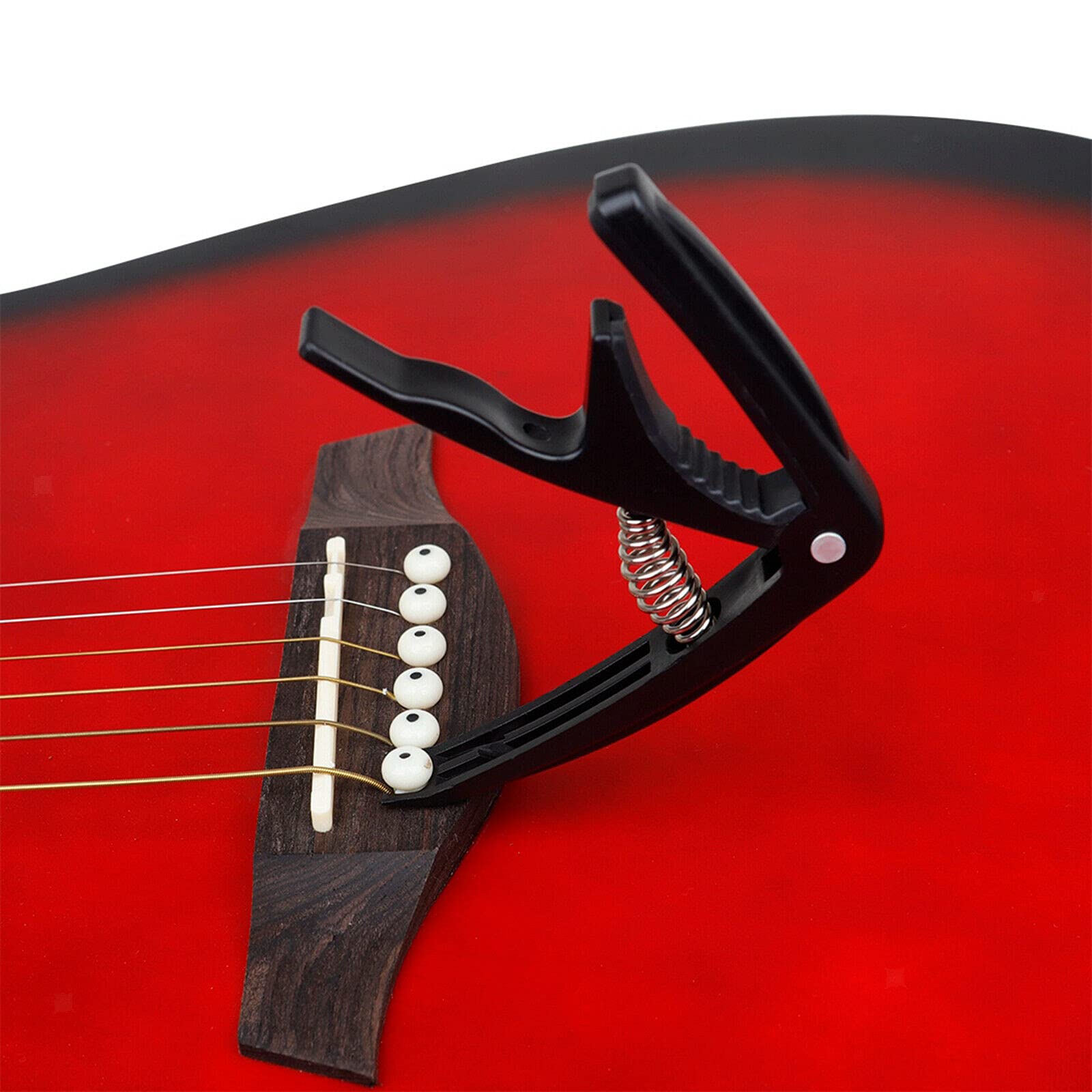 **Premium ABS Resin Ukulele Capo - 4 String Guitar Clamp for Soprano, Concert, Tenor & Baritone Ukuleles (Black) - Perfect for Live Performances, Practice & Travel**