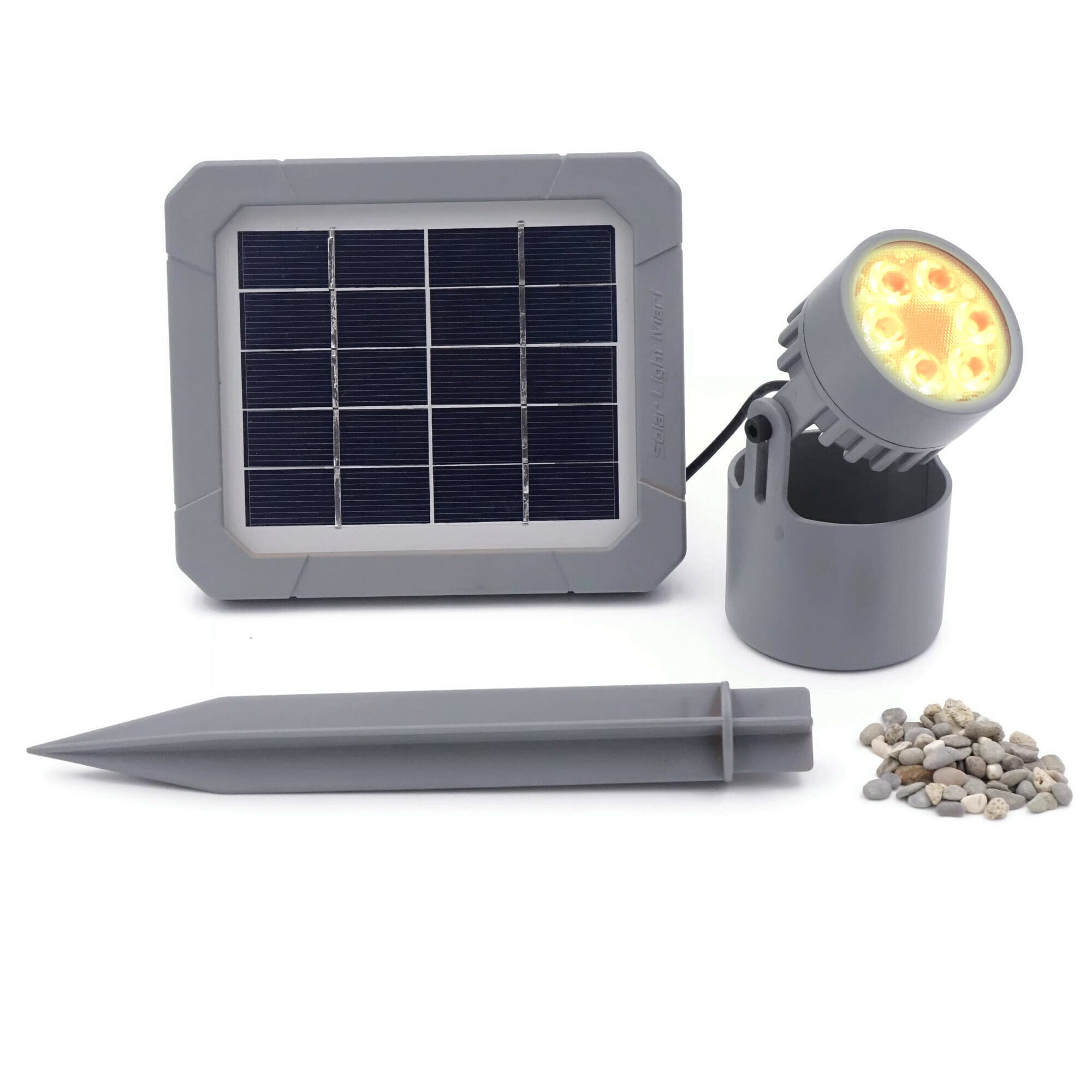 Solar Pond Lights - IP68 Waterproof 6LED Warm White Underwater Submersible Lights for Pools, Fountains & Garden Decor | Auto On/Off Solar Spotlight for Outdoor Landscape, Backyard & Patio Lighting