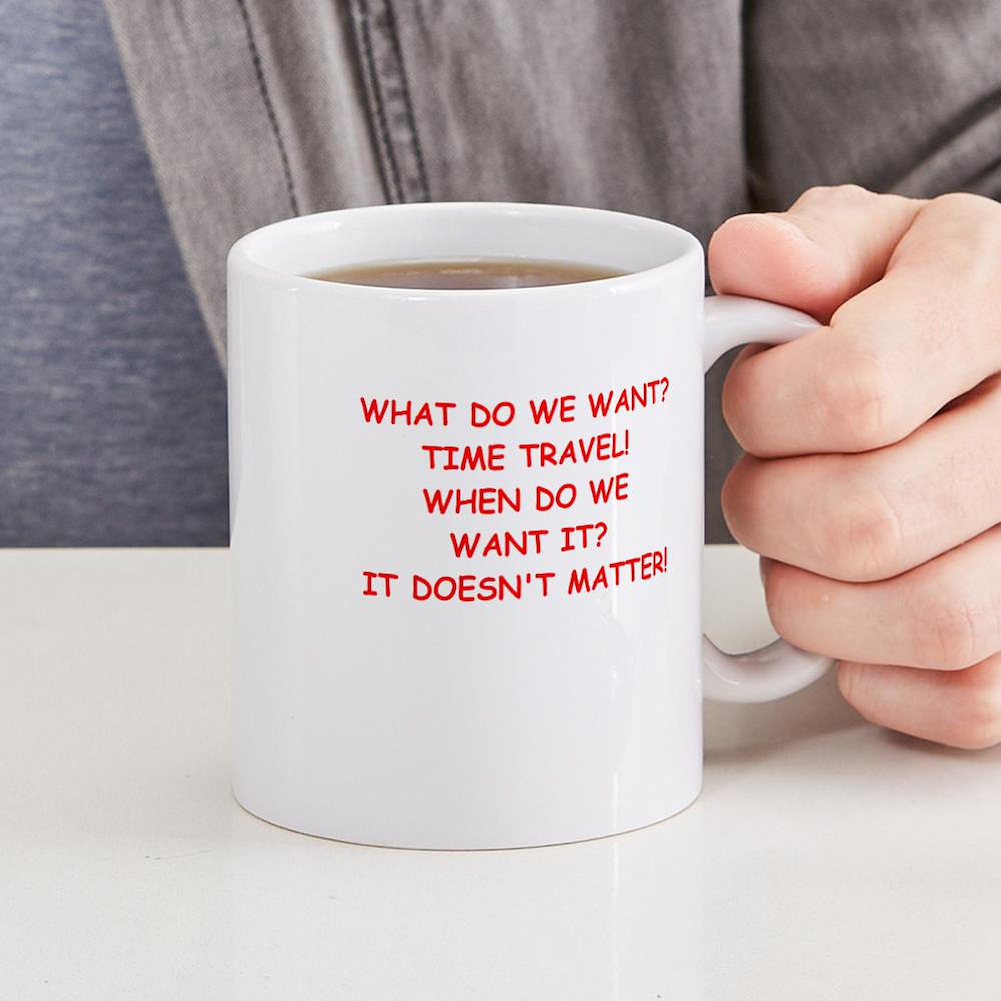 Funny Physics Joke Ceramic Coffee Mug 11 oz (325ml) - Perfect for Science Teachers, Students & Nerdy Gift Ideas - Great for Office, Classroom or Home Use