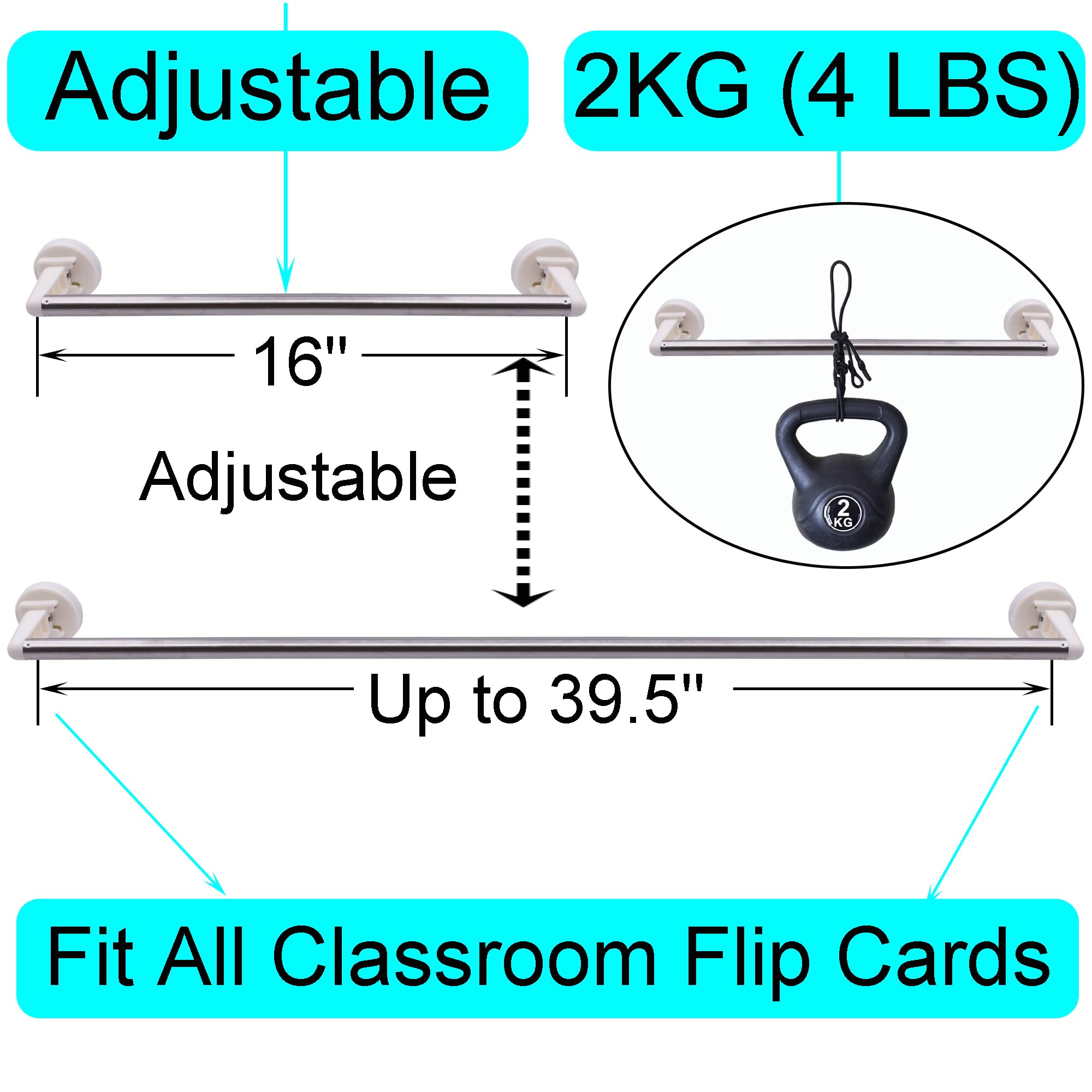 YYST Magnetic Flip Calendar Holder for Classroom Bulletin Board - Date Cards Display with Magnetic Rod (No Calendar Included) - Perfect for Teachers, Schools & Office Organization
