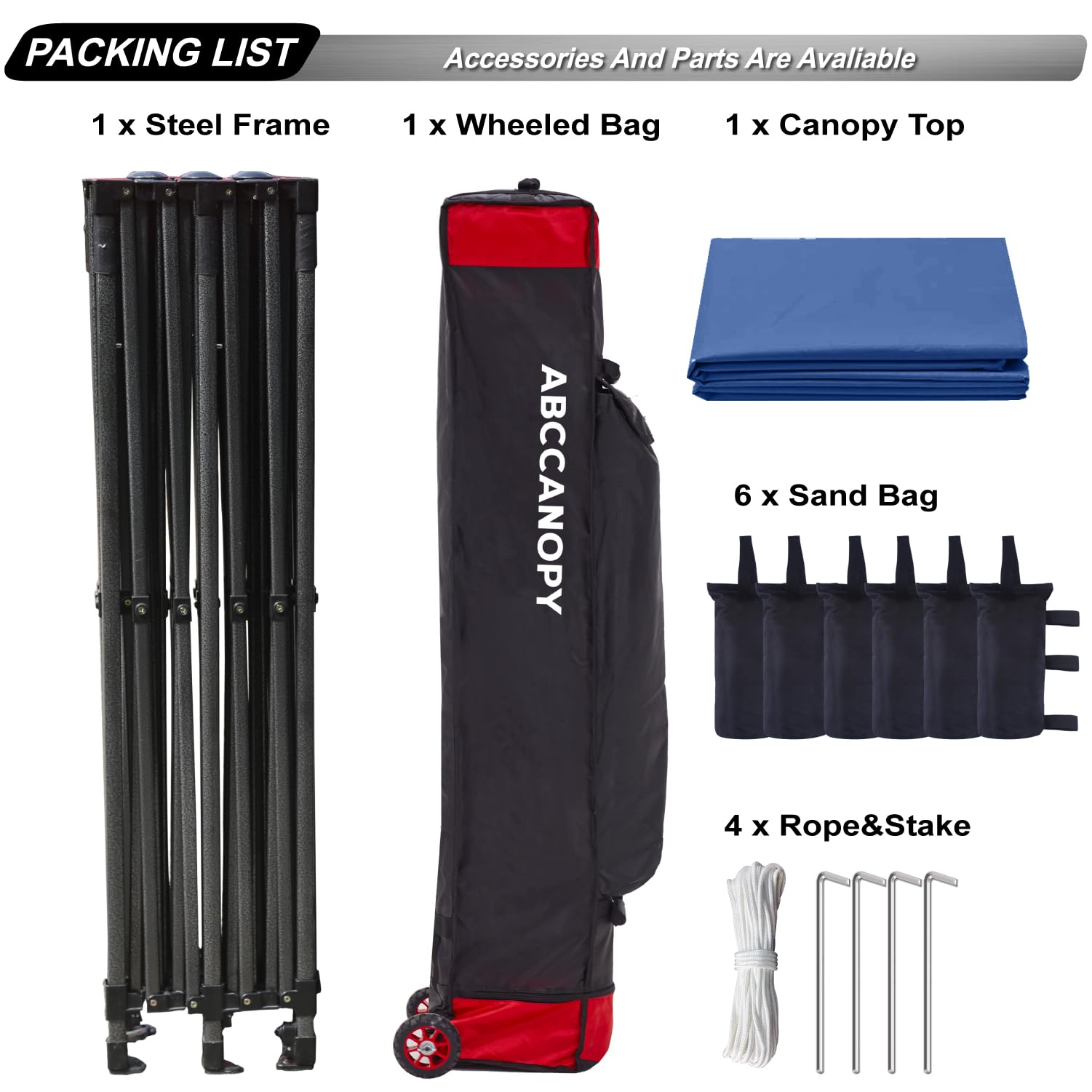 ABCCANOPY 10x20 Commercial-Series Pop Up Canopy Tent - Navy Blue Outdoor Shelter for Patio, Backyard, Camping & Events - Waterproof & UV Protection