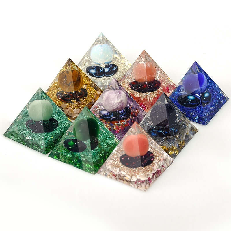 Handmade Zodiac Pyramid Crystal Decor - Feng Shui Home & Office Ornament | Perfect for Meditation, Gift Giving & Spiritual Spaces (A6655)