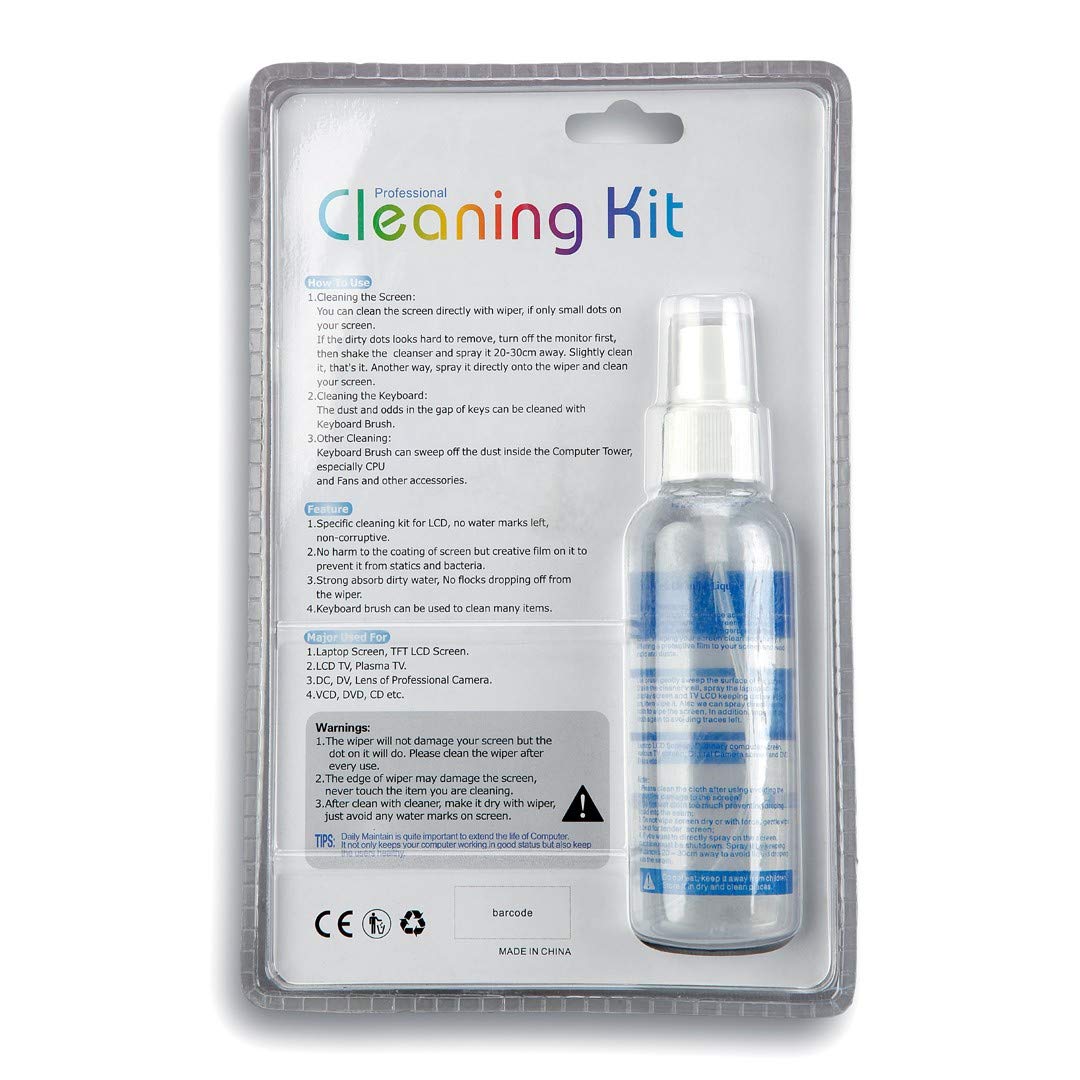 AmScope Microscope & Camera Lens Cleaning Kit - Safe for Lenses, Displays, TVs & Computer Screens - CLS-CKI-Kim - Perfect for Photographers, Scientists & Electronics Maintenance