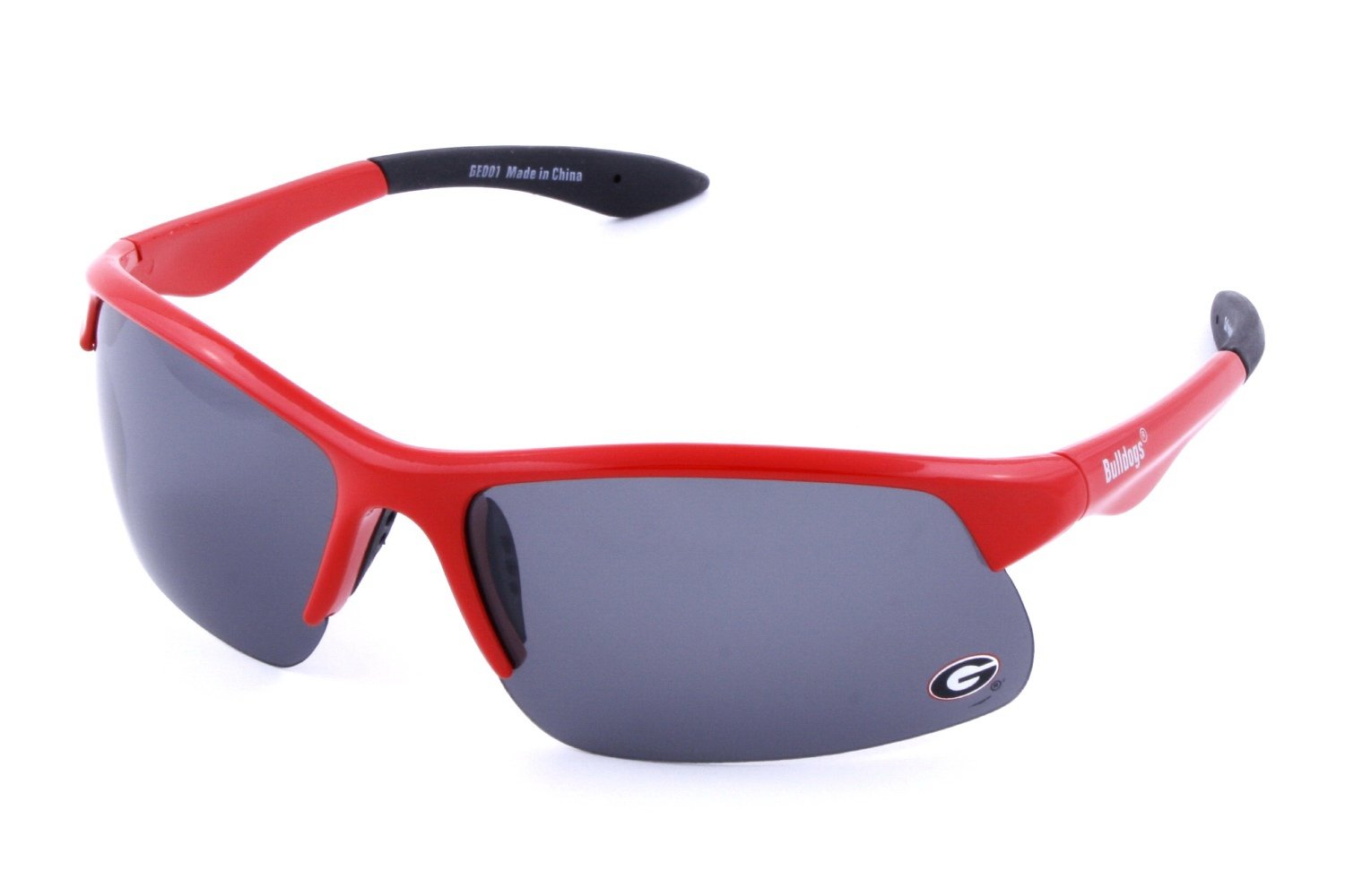 Georgia Bulldogs Collegiate Polarized Sunglasses - Sport Rim, Red - Perfect for Game Day, Outdoor Activities & Driving