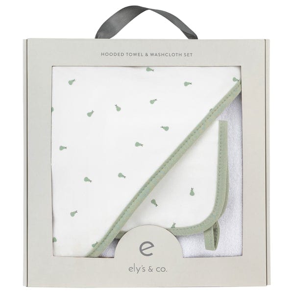 Elys & Co Premium Hooded Baby Towel and Washcloth Set - Soft, Absorbent Bath Towel for Newborns, Infants & Toddlers - Perfect for Bath Time, Swimming, Beach & Spa