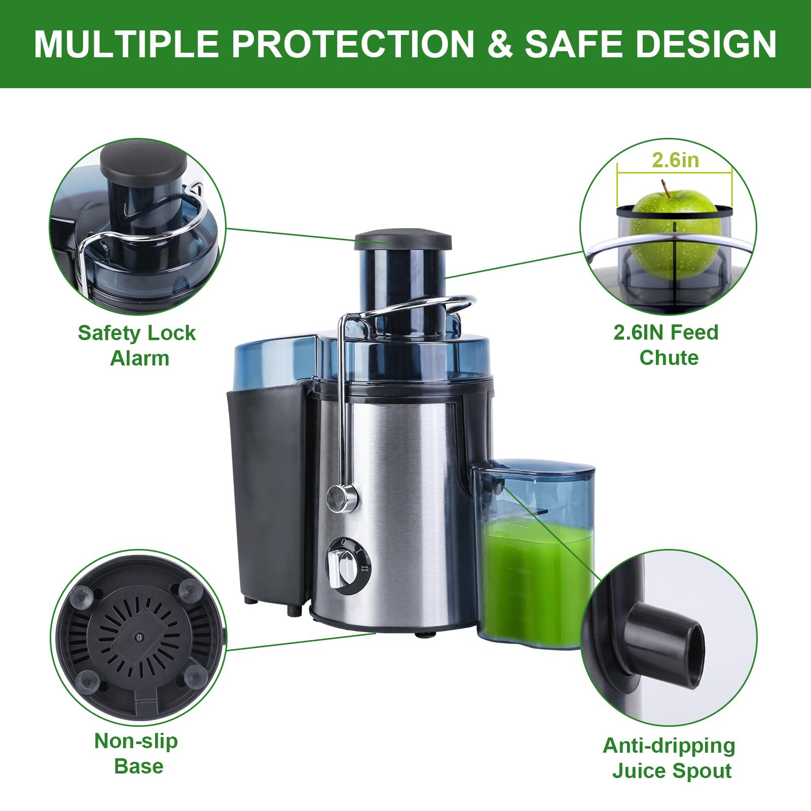 1000W High-Speed Centrifugal Juicer Extractor - Wide 2.6