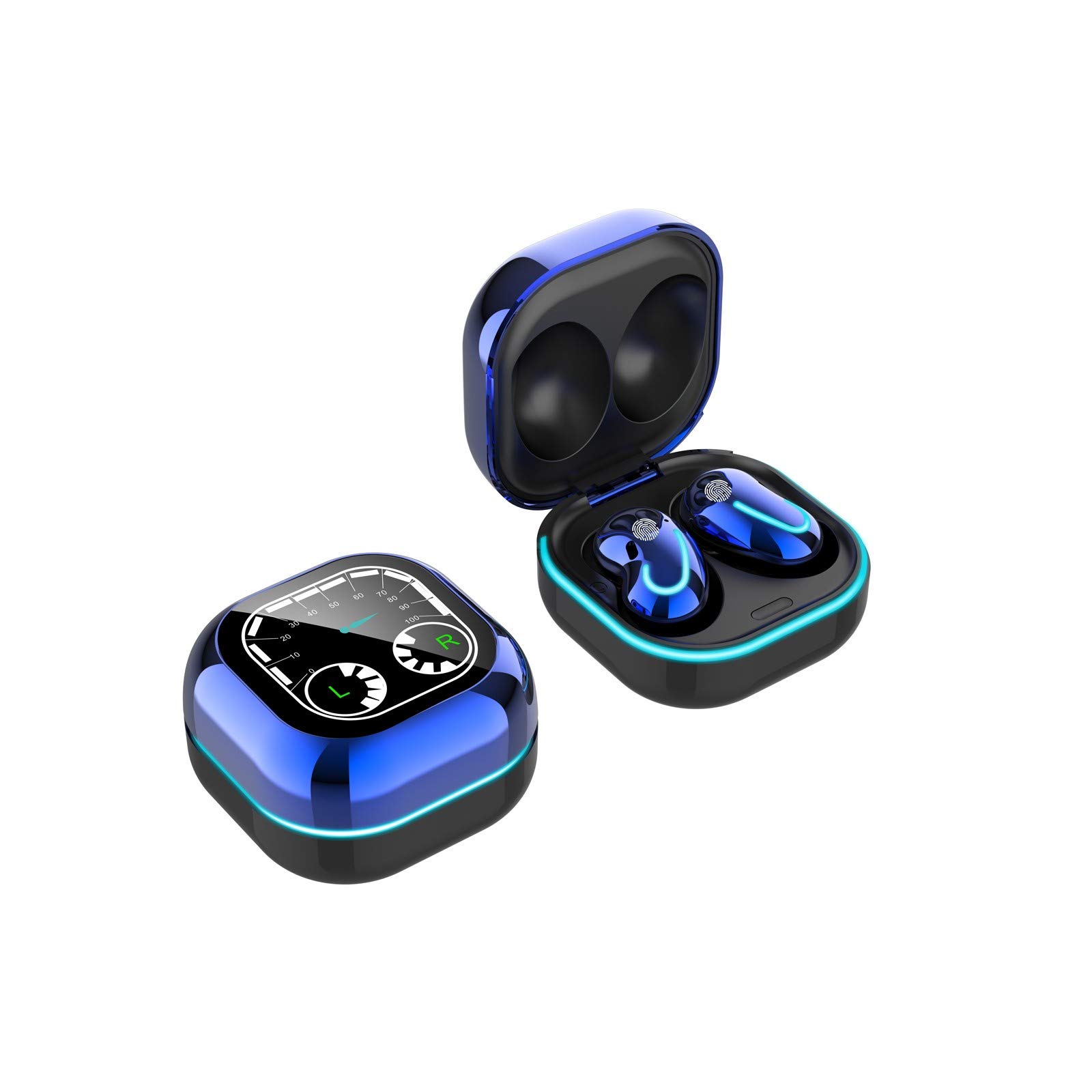 S6 SE 5.1 Bluetooth Wireless Earbuds with LED Breathing Light, Mini Touch Control, Noise Cancelling Headphones for Running, Gym, Workout, Travel and Commuting
