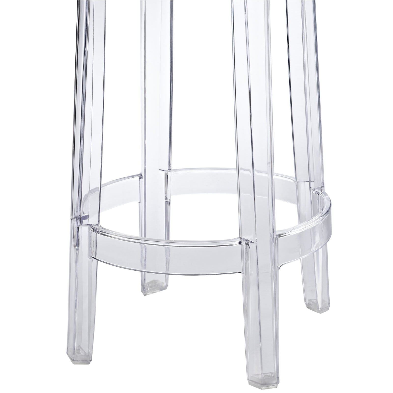 Modway Casper Modern Acrylic Counter Bar Stool - Clear Transparent Design, Fully Assembled - Perfect for Kitchen Islands, Breakfast Bars & Contemporary Dining Spaces