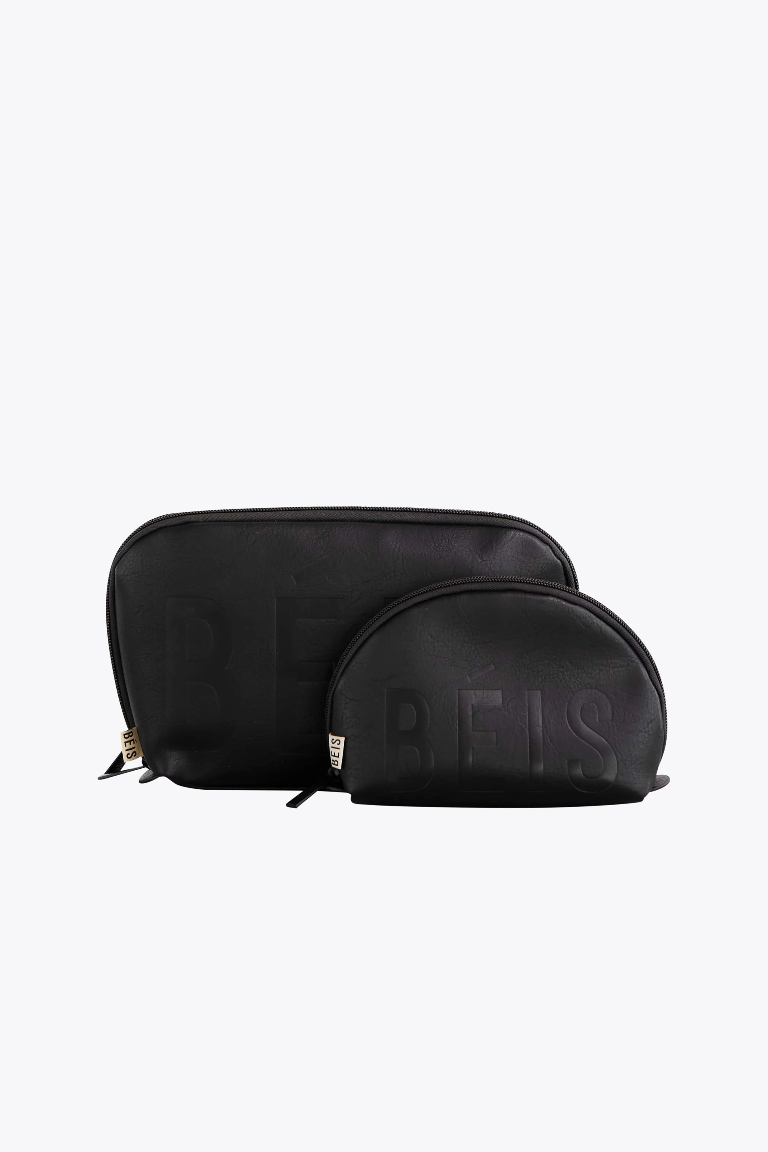 Premium Black Cosmetic Pouch Set - Travel Makeup Organizer for Women | Perfect for Toiletry Bags, Gym Essentials & Everyday Carry