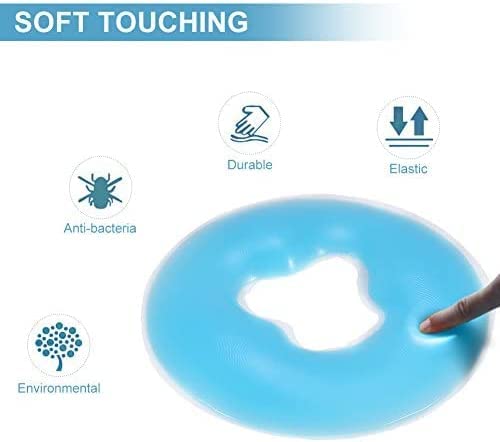 Wakects Silicone Gel Face Massage Pillow - Reusable Beauty Salon & SPA Table Pad, 26 x 1.8cm, 4 Colors (Sky Blue) | Skin Care, Facial Relaxation & Anti-Aging Treatment