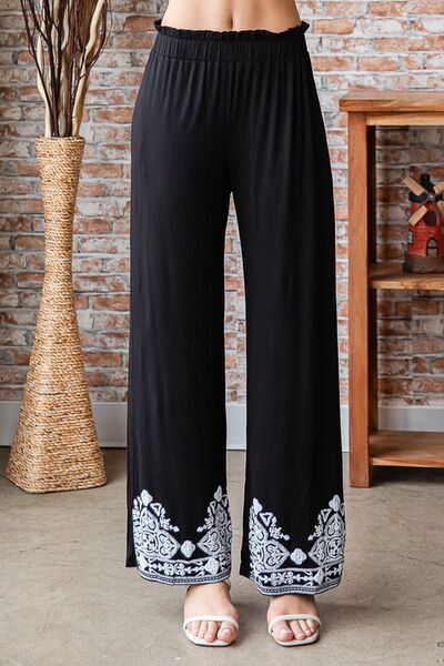 Full Size Solid Damask Casual Pants for Men & Women - Comfortable Lounge Pants for Home, Travel, and Relaxation