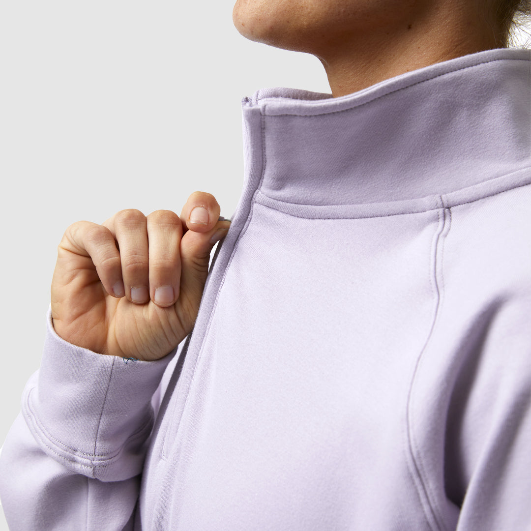 Free Spirit Cropped Sweatshirt - Heather Purple | Trendy Oversized Pullover for Women | Perfect for Casual Outfits, Streetwear & Loungewear