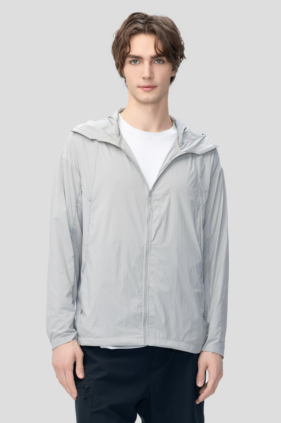 Men's Lightweight Packable Sun Protection Jacket UPF50+ - Breathable Travel & Outdoor Hiking Windbreaker for Summer Adventures