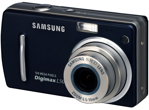 Samsung Digimax L50 5MP Digital Camera with 3x Optical Zoom - Compact Point & Shoot Camera for Travel, Vlogging & Everyday Photography (Blue)