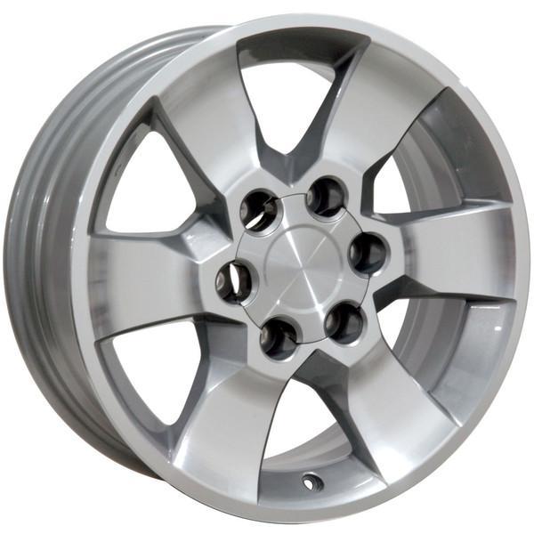 17 Inch Machined Silver Alloy Wheel Replacement for Toyota Tacoma 2001-2017 | OEM Style Replica Rim 9491327 | Perfect for Off-Roading, Daily Driving & Truck Customization