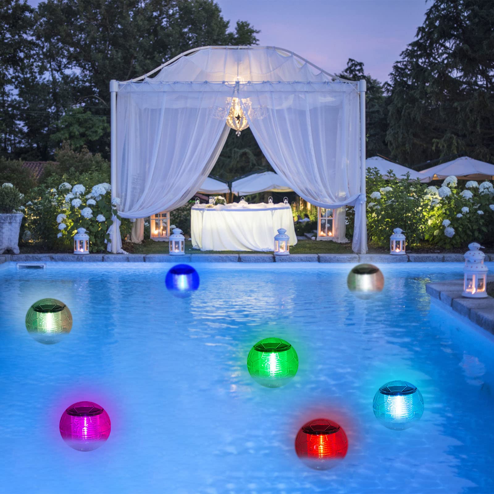 Best Waterproof Solar Pool Lights - Color Changing Floating Ball Lights for Pools, Gardens & Outdoor Decor | Perfect for Night Swimming, Backyard Parties & Waterscape Lighting