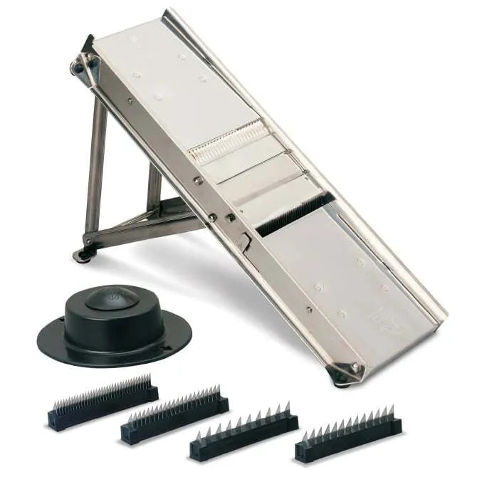 Bron Super Pro Mandoline Slicer - Professional Stainless Steel Vegetable & Fruit Cutter for Kitchen - Perfect for Salad Prep, Garnishing & Meal Prepping