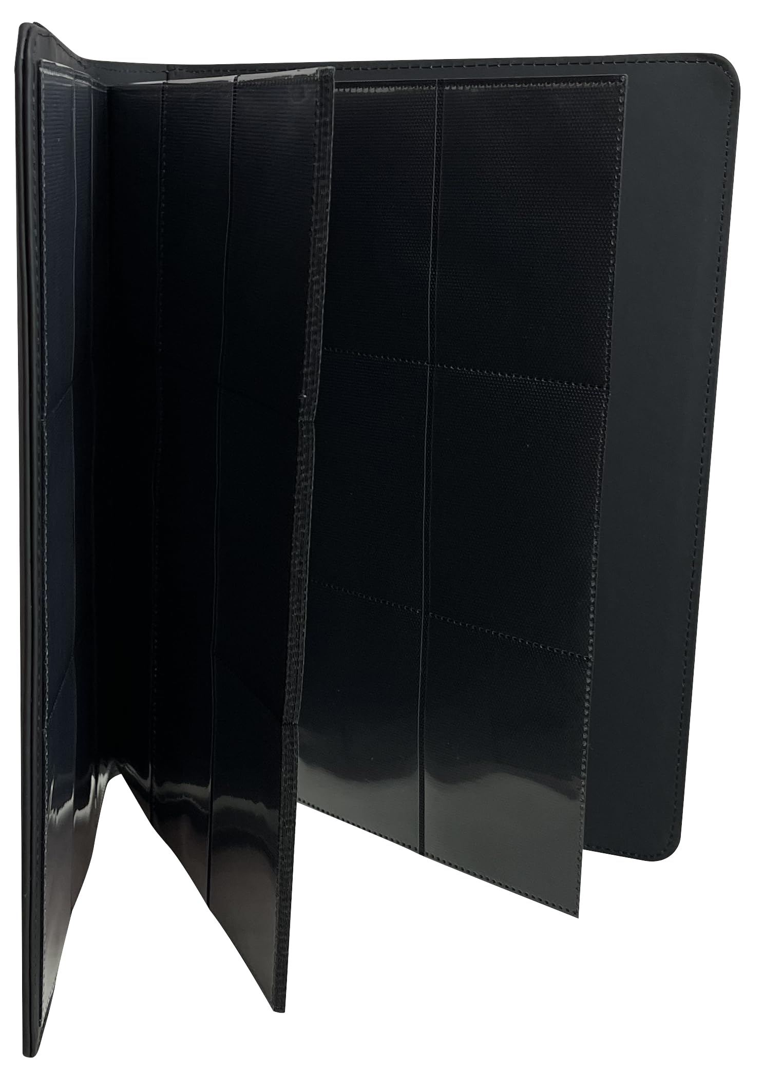10 Black Leather Trading Card Binder with 9 Pocket Pages - Holds 360 Cards Perfect for Pokemon, MTG & Sports Card Collectors