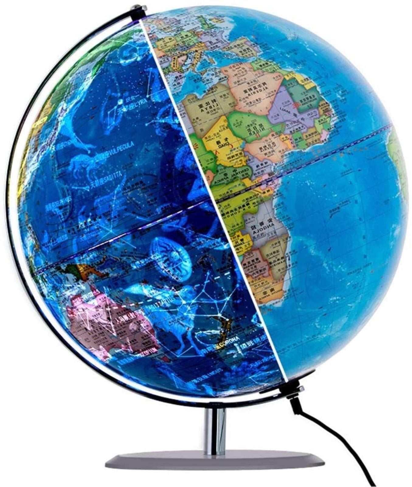 LED Constellation Globe for Kids - 3-in-1 Educational STEM Toy with Light Up World Map, Stars & Night Light | Perfect for Bedroom Decor, Astronomy Learning & Gift for Children