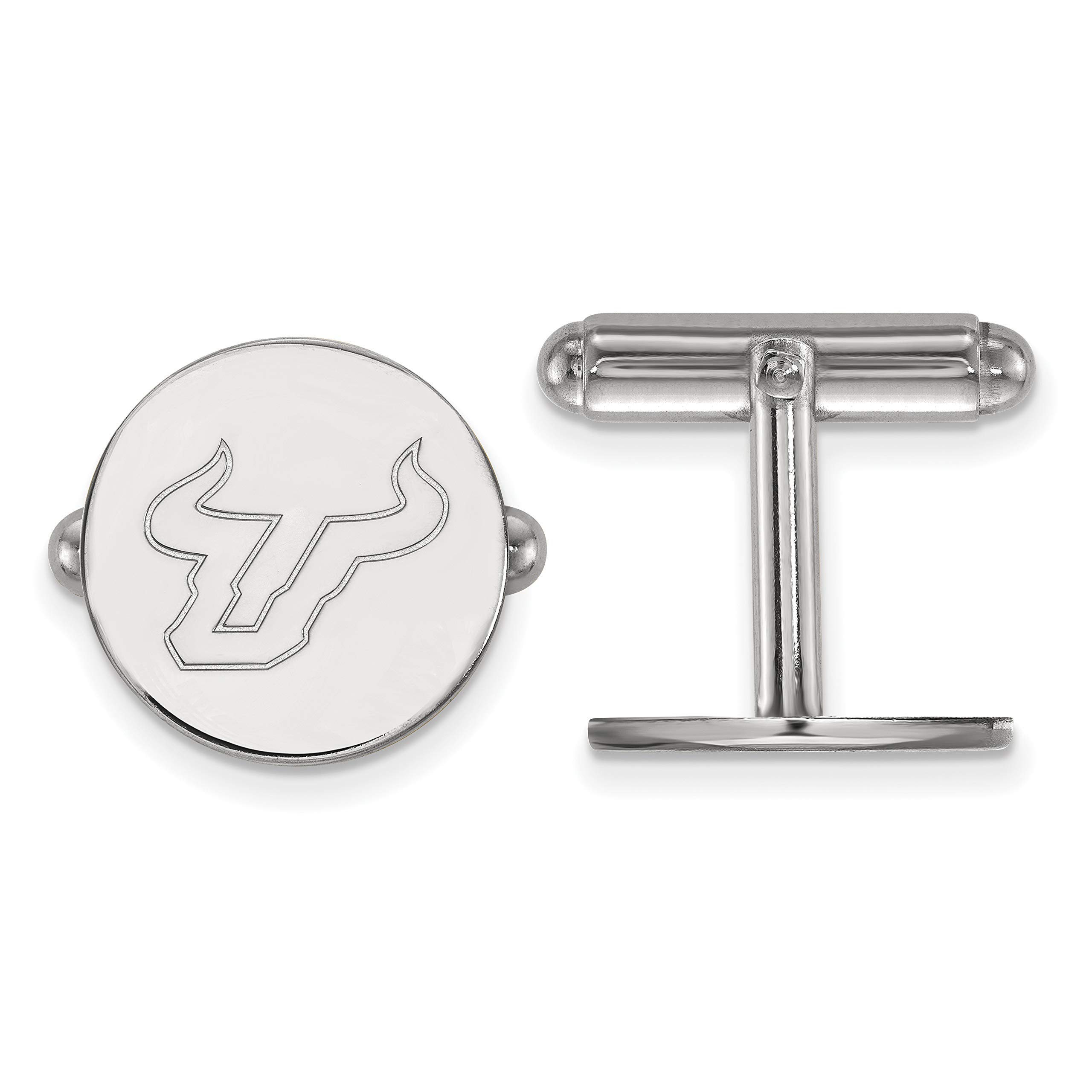 University of South Florida Bulls Sterling Silver Mascot Cufflinks Set 15x15mm - Perfect for Graduation Gifts & Alumni Events