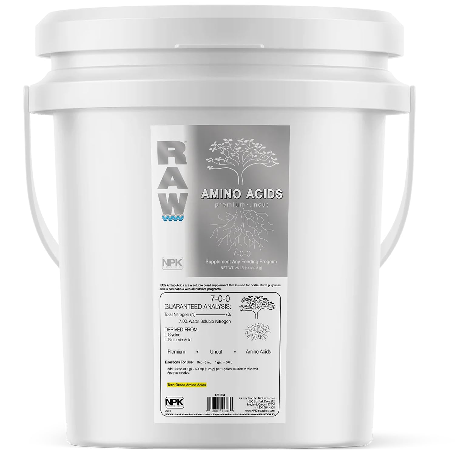 Premium RAW Amino Acids - Organic Plant Nutrient Supplement for Hydroponics, Soil & Foliar Feeding | Boosts Growth & Yield