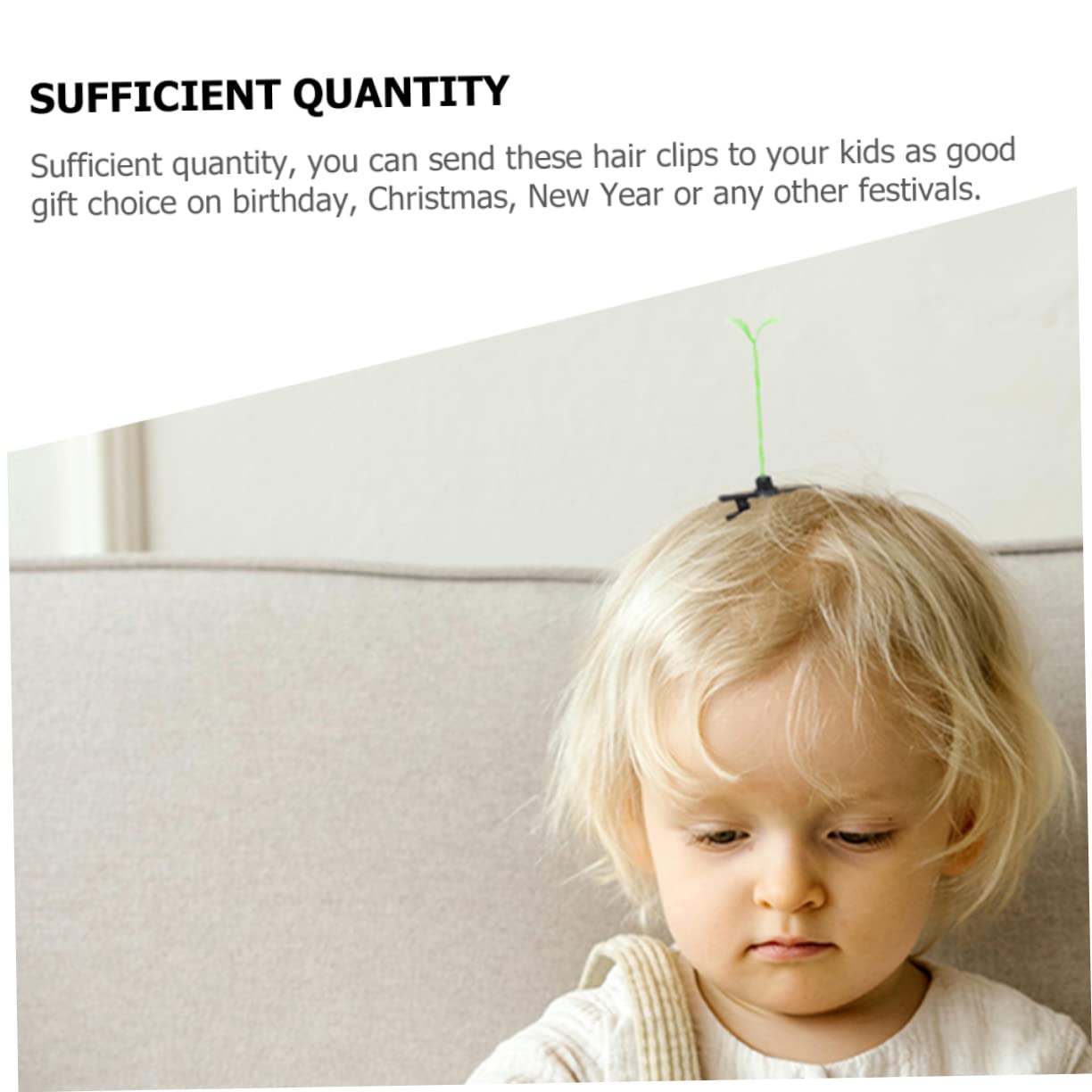 Minkissy Tiny Hair Clips - Cute Simulated Bean Sprout Hairpins for Girls (8-12 Years Old) - 12PCs Kids Hair Accessories Set for School, Party & Daily Wear