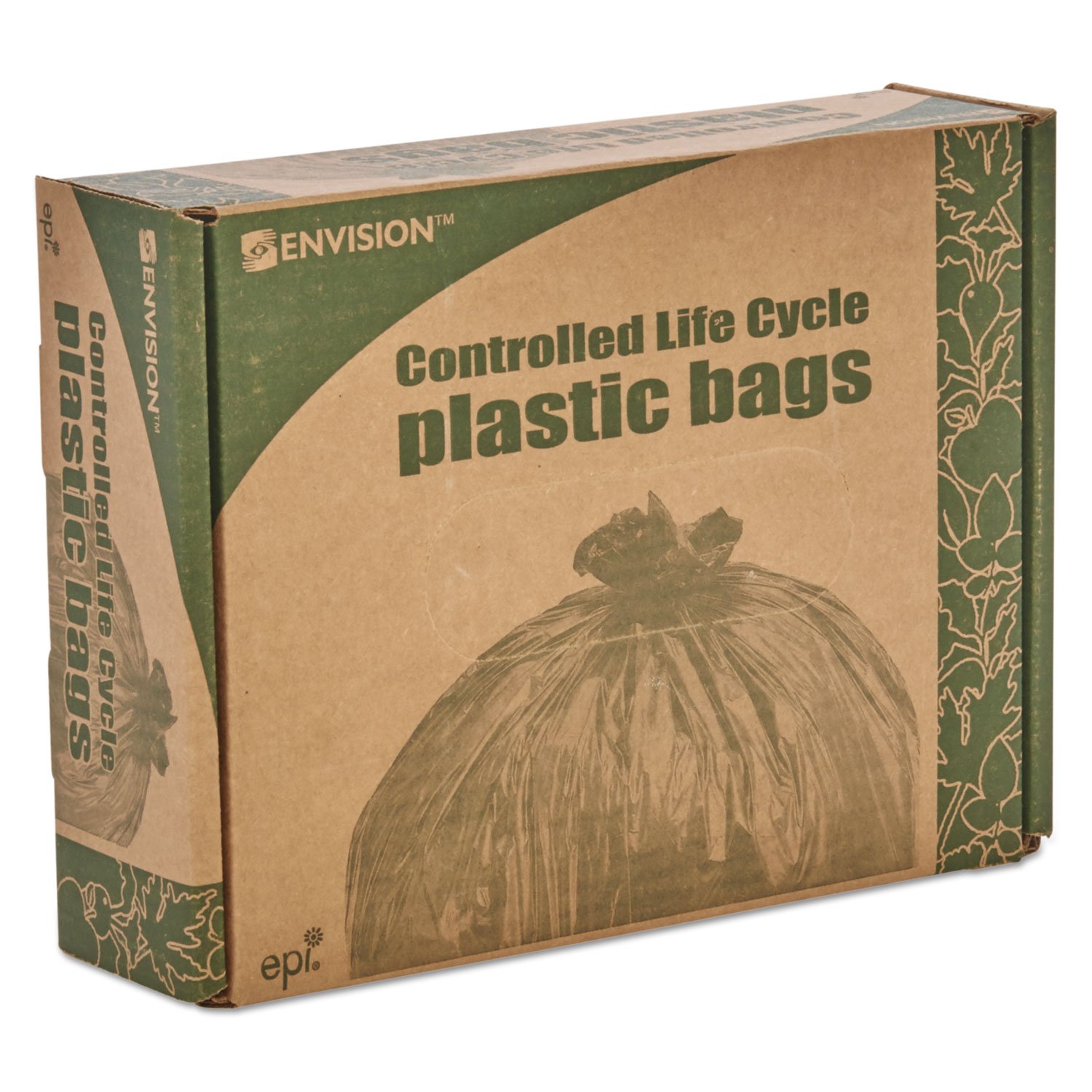 Eco-Friendly 33 Gallon Biodegradable Trash Bags - 1.1 Mil Thick Green Garbage Bags (33