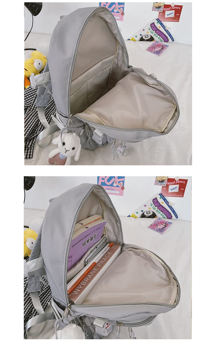 Cute Kawaii Aesthetic Backpack for College - Stylish Laptop Bag with Pockets for School Supplies, Perfect for Students & Teens | School, Travel & Daily Use