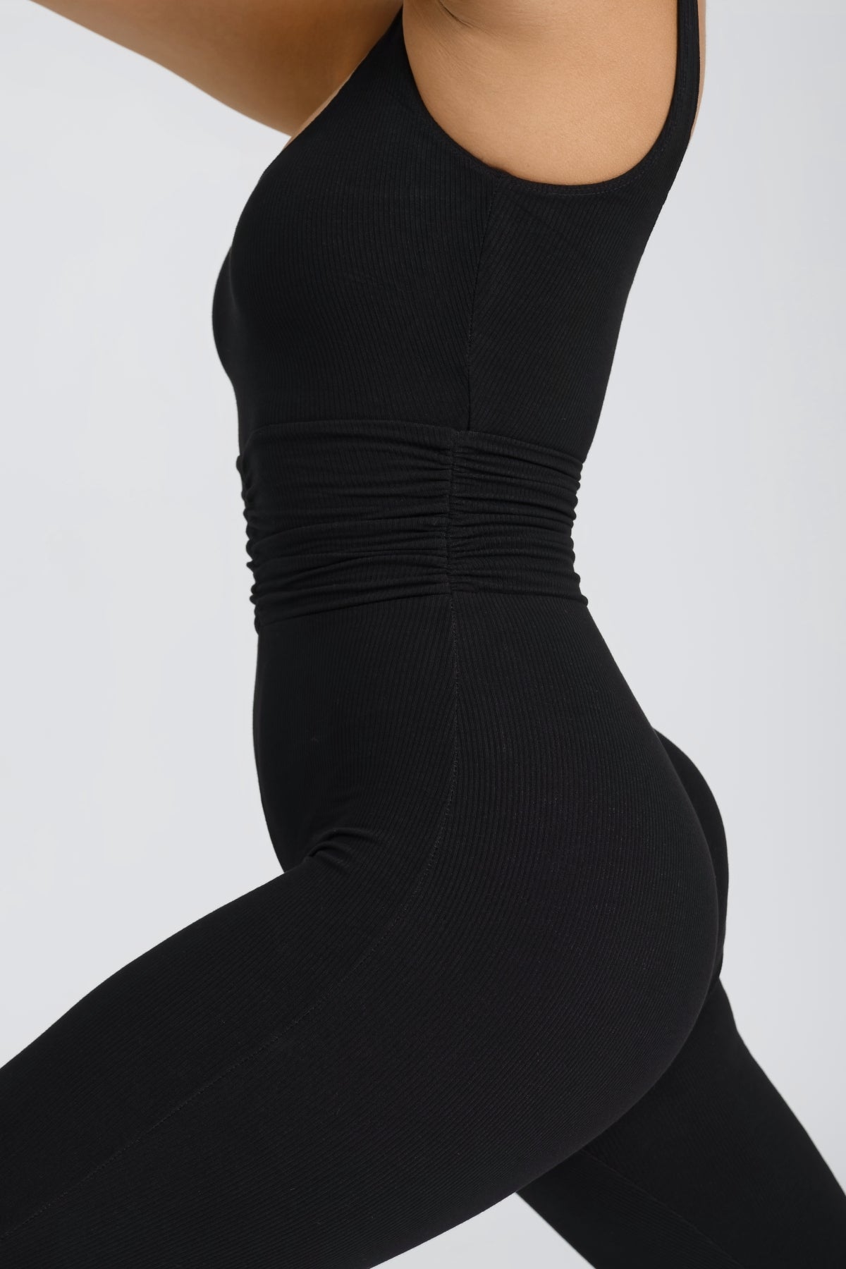 Naida Ruched Romper for Women - Stretchy Black Jumpsuit with Flattering Ruched Detail | Perfect for Casual Outings, Date Nights & Summer Vacations