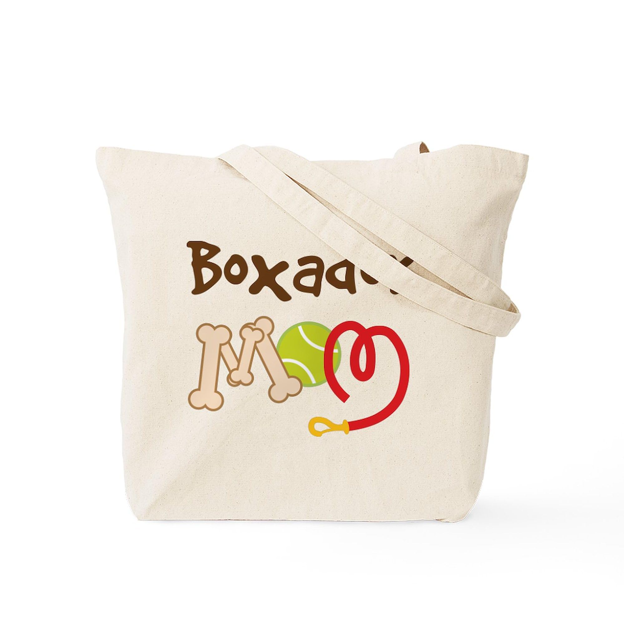 Boxador Dog Mom Tote Bag - Natural Canvas Reusable Shopping Bag for Women | Eco-Friendly Grocery Tote, Pet Lover Gift, Beach & Farmers Market Bag